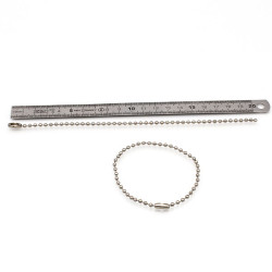Lot de 10 chaînettes boule avec attache grain de riz