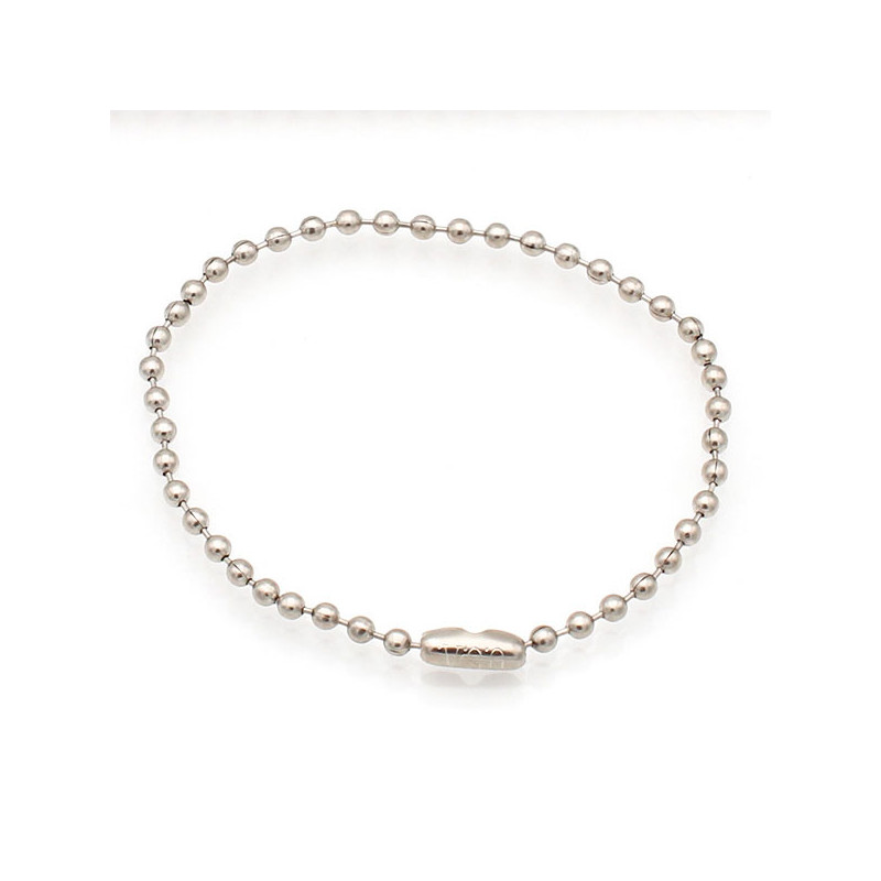 Lot de 100 chaînettes boule avec attaches grain de riz