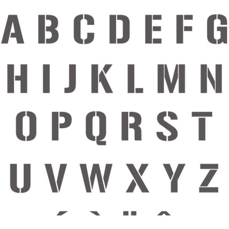 Kit pochoir lettres majuscules