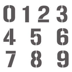 Kit pochoir chiffres