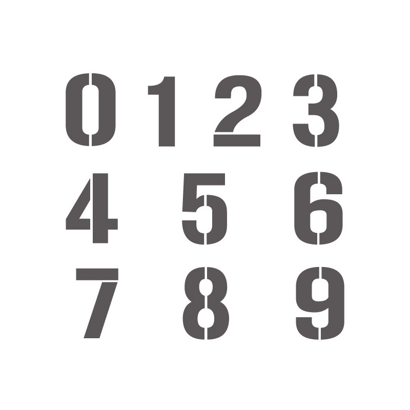 Kit pochoir chiffres