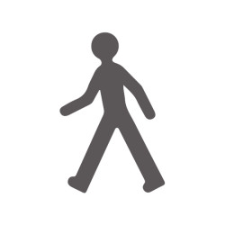 Pochoir pictogramme homme qui marche en pvc