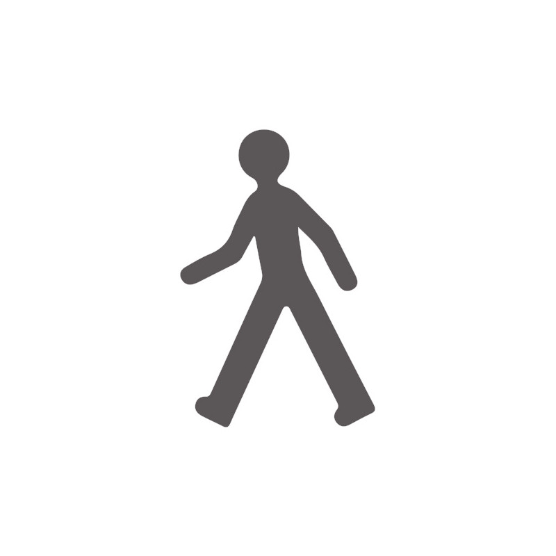 Pochoir pictogramme homme qui marche en pvc