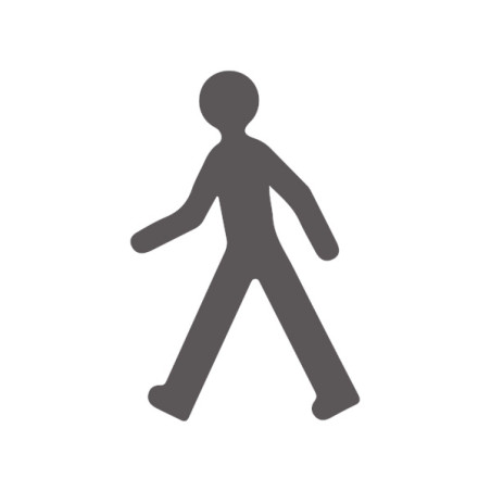 Pochoir pictogramme homme qui marche en pvc