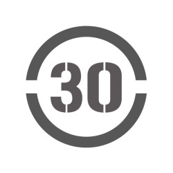 Pochoir vitessse limitée à 30 en pvc
