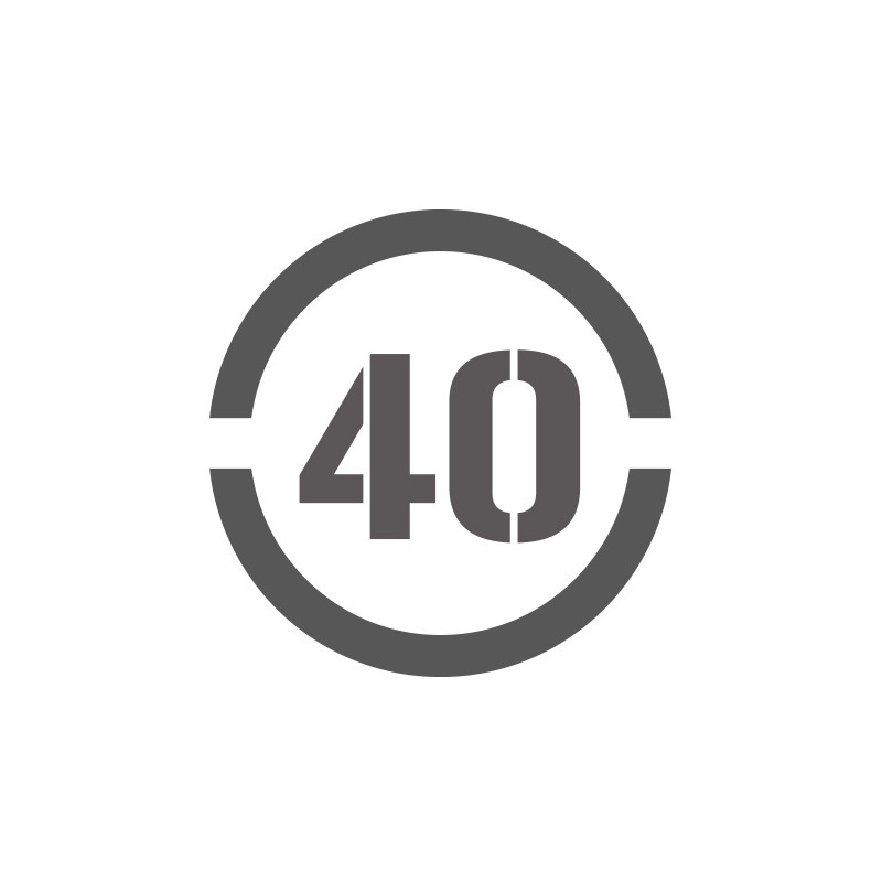 Pochoir vitessse limitée à 40 en pvc