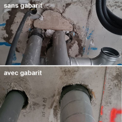 Gabarit de pose de gaine technique