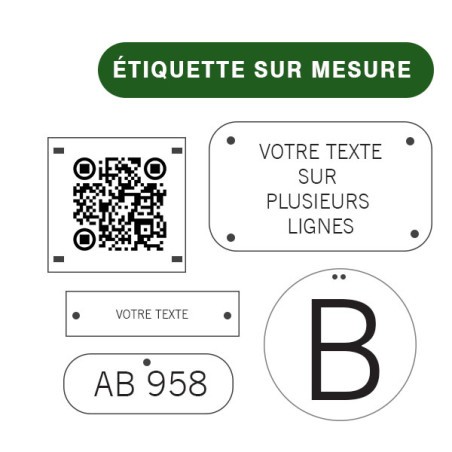 Étiquette LASER sur mesure...