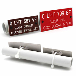 serre câble blanc rilan porte etiquette gravée