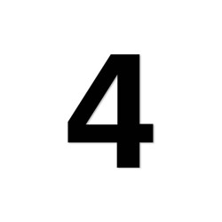 Chiffre découpé laser : 4