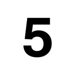 Chiffre découpé laser : 5