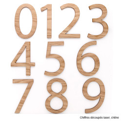 Chiffre découpé laser : 7