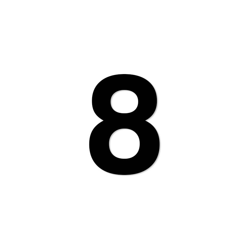 Chiffre découpé laser : 8