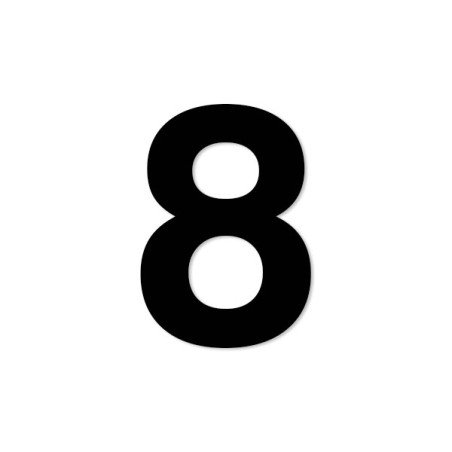Chiffre découpé laser : 8