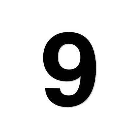 Chiffre découpé laser : 9