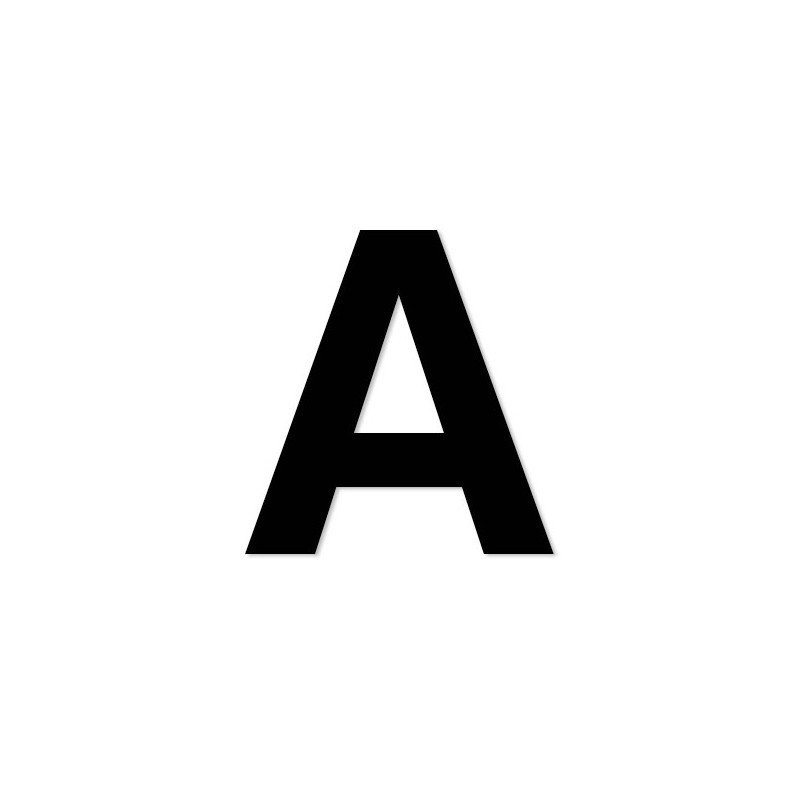 Lettre découpée laser : A