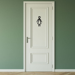 Pictogramme découpé au laser : FEMME TYPO MARQUEUR