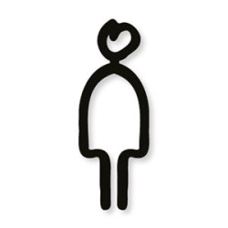 Pictogramme découpé au laser : HOMME TYPO MARQUEUR