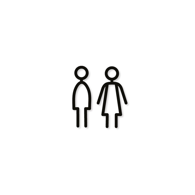 Pictogramme découpé au laser : HOMME ET FEMME