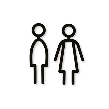Pictogramme découpé au laser : HOMME ET FEMME