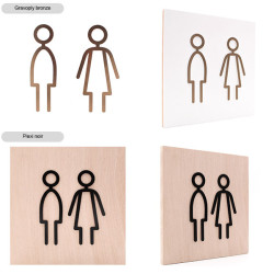 Pictogramme découpé au laser : HOMME ET FEMME