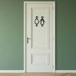 Pictogramme découpé au laser : HOMME ET FEMME TYPO MARQUEUR