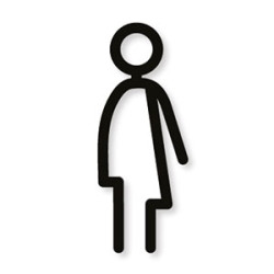Pictogramme découpé au laser : HOMME FEMME NON GENRÉ