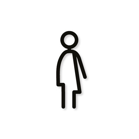 Pictogramme découpé au laser : HOMME FEMME NON GENRÉ