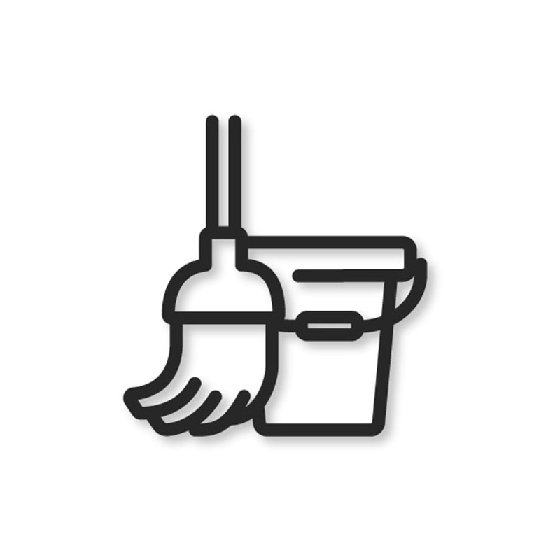 Pictogramme découpé au laser : LOCAL MENAGE