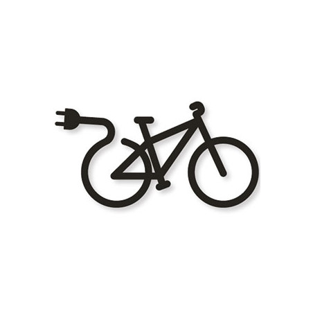 Pictogramme découpé au laser : VÉLO ÉLECTRIQUE