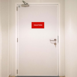 Panneau Plaque réglementaire ou normalisée Plaque réglementaire normée  Chaufferie  en pvc