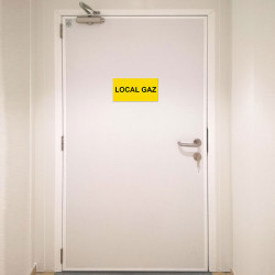 Panneau Plaque réglementaire ou normalisée Plaque réglementaire normée  Local gaz  en pvc