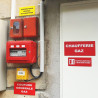 Panneau Plaque réglementaire ou normalisée Plaque réglementaire normée  Chaufferie Gaz  en pvc