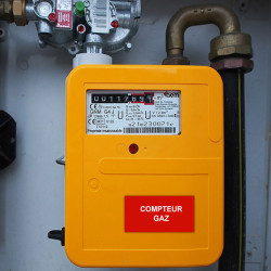 Panneau Plaque réglementaire ou normalisée Plaque réglementaire normée  Compteur Gaz  en pvc