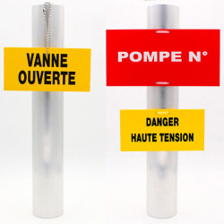 Plaque réglementaire normée  Arrêt d'urgence ventilation  en pvc