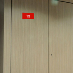 Panneau Plaque réglementaire ou normalisée Plaque réglementaire normée  Gaine Gaz  en pvc