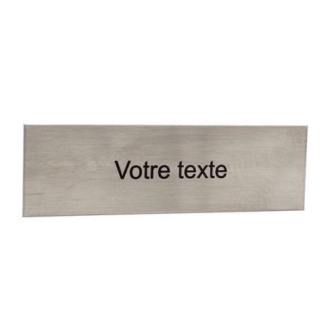 Étiquette gravure laser sur inox 1 ligne