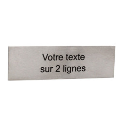 Étiquette gravure laser sur inox 2 lignes