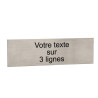 Étiquette gravure laser sur inox 3 lignes