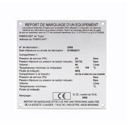 Étiquette de firme aluminium anodisé gravure laser