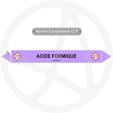 Marqueur de tuyauterie CLP Acide formique
