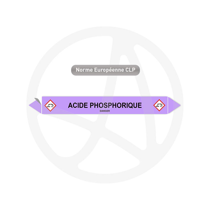 Marqueur de tuyauterie CLP Acide phosphorique