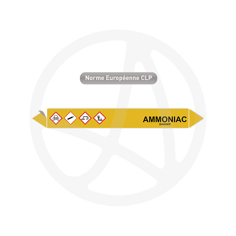 Marqueur de tuyauterie CLP Ammoniac