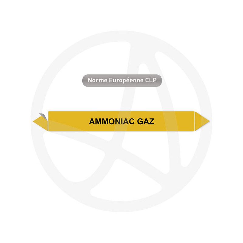 Marqueur de tuyauterie CLP Ammoniac gaz