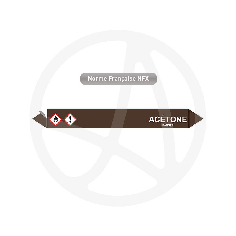 Marqueur de tuyauterie CLP Acétone