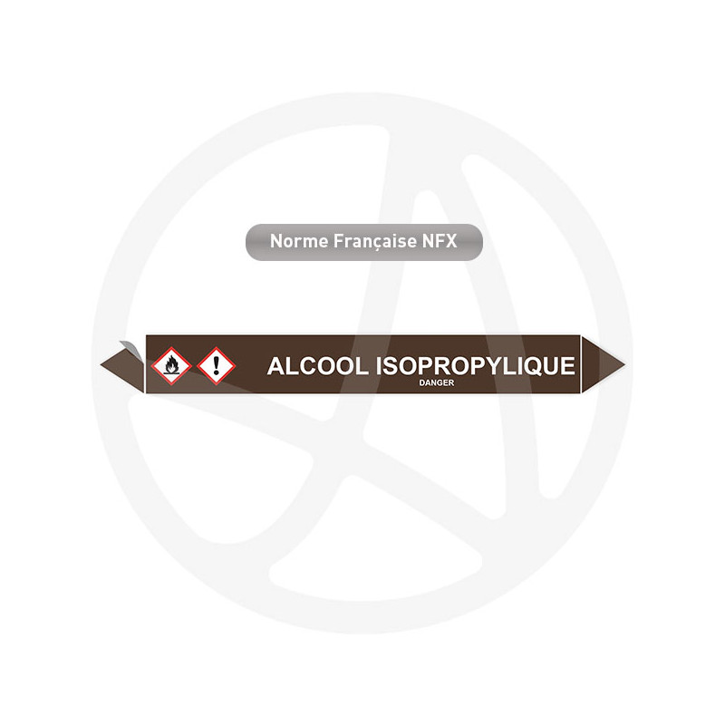 Marqueur de tuyauterie CLP Alcool isoprophylique