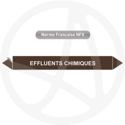 Marqueur de tuyauterie CLP Effluents chimiques