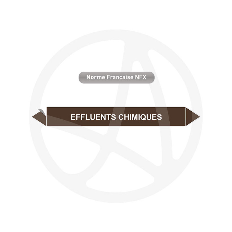 Marqueur de tuyauterie CLP Effluents chimiques