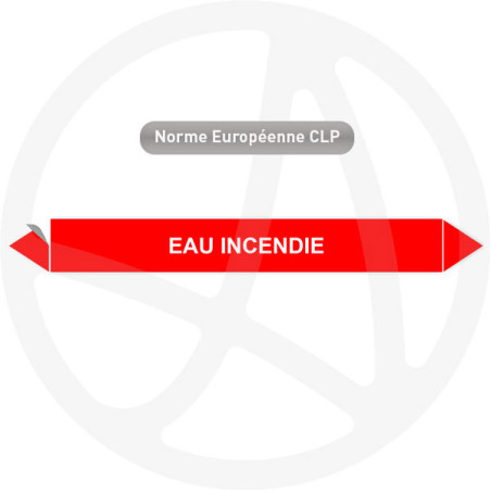 Marqueur de tuyauterie CLP Eau incendie