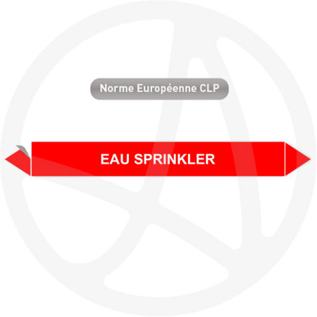 Marqueur de tuyauterie CLP Eau sprinkler